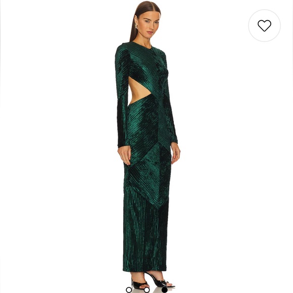 Revolve Michael Costello Spencer Gown in Forest Green - Picture 1 of 2